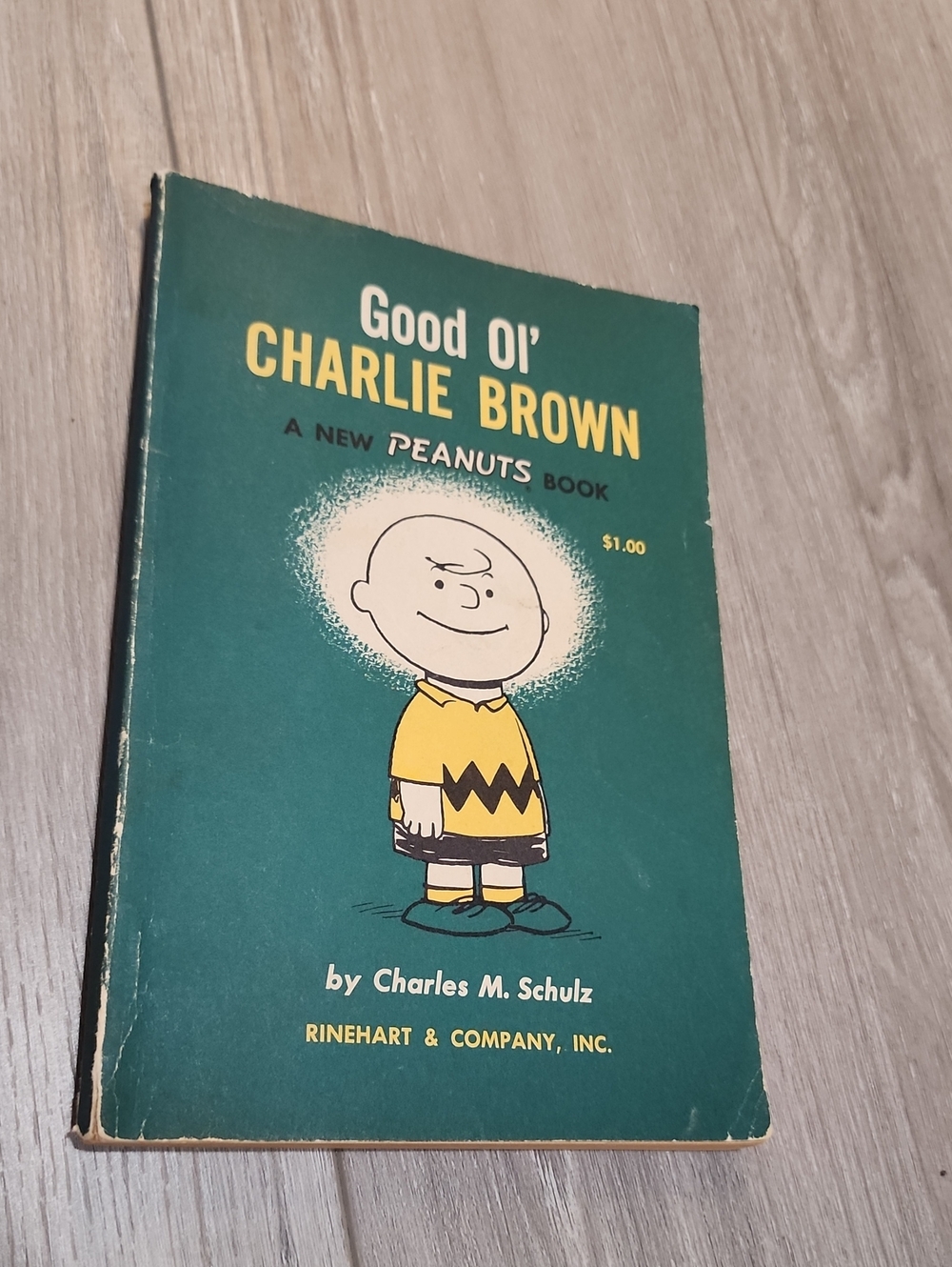 Good Ol' Charlie Brown Peanuts Book — Teal & Yellow Cover